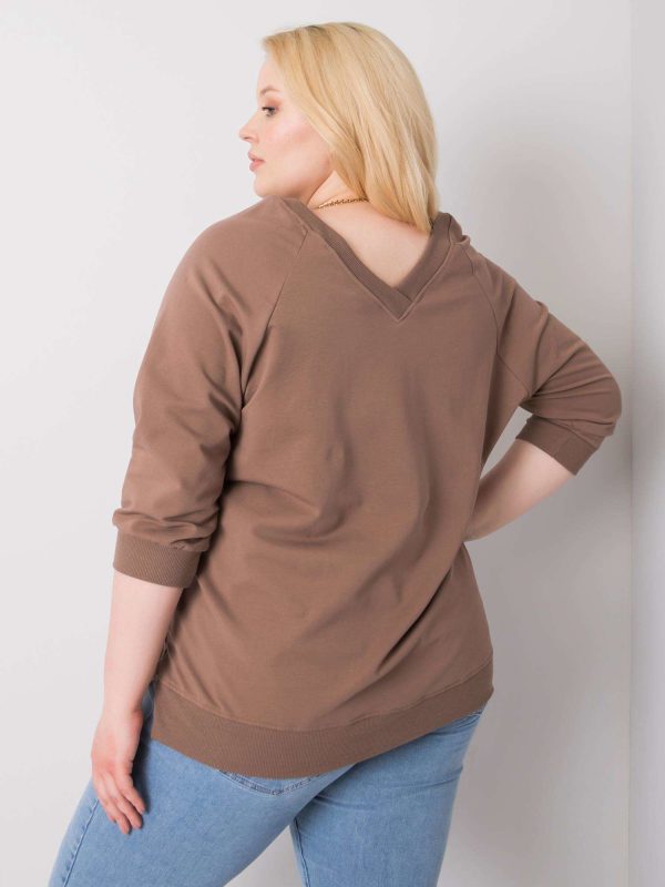 Brązowa bluza plus size Alexandria