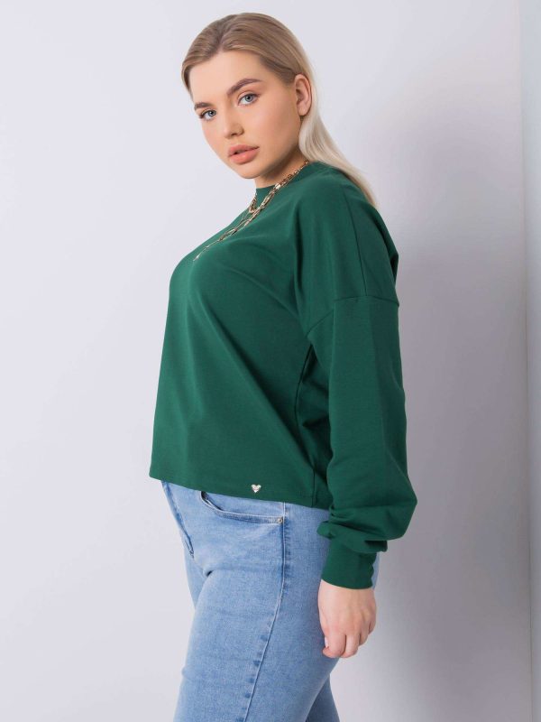 Ciemnozielona bluza plus size Florentia